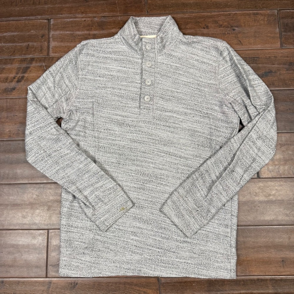 Marine Layer Clayton Textured Pullover Henley | Gray Heather | Men's Small